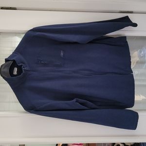 Reebok zip-front fleece jacket navy blue men's XL